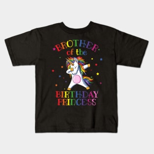 Brother Of Birthday Princess Unicorn Kids T-Shirt